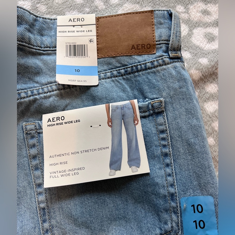 Aeropostale Women’s High Rise Wide Leg Jeans/Light Blue/NWT/Size 10 - Picture 5 of 5